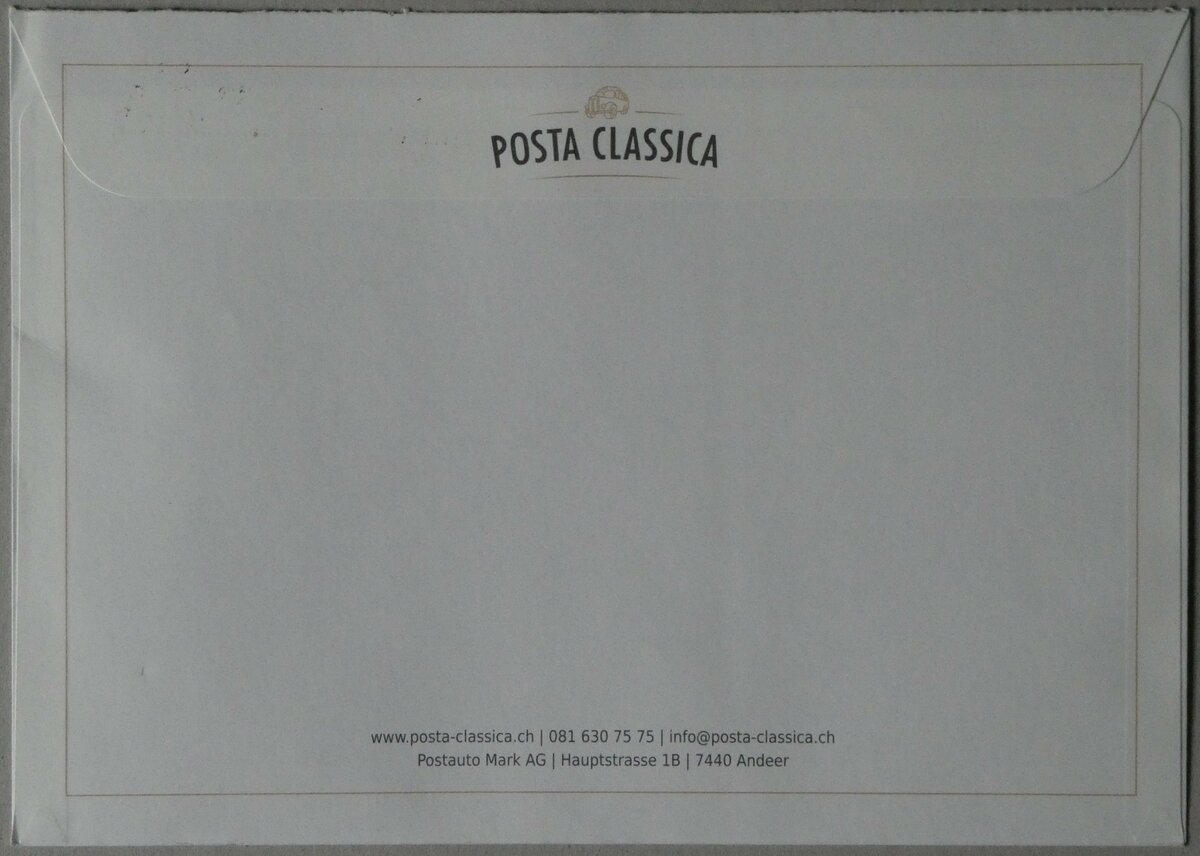(256'533) - Posta Classica-Briefumschlag vom 11. Juli 2022 am 29. Oktober 2023 in Thun (R�ckseite)