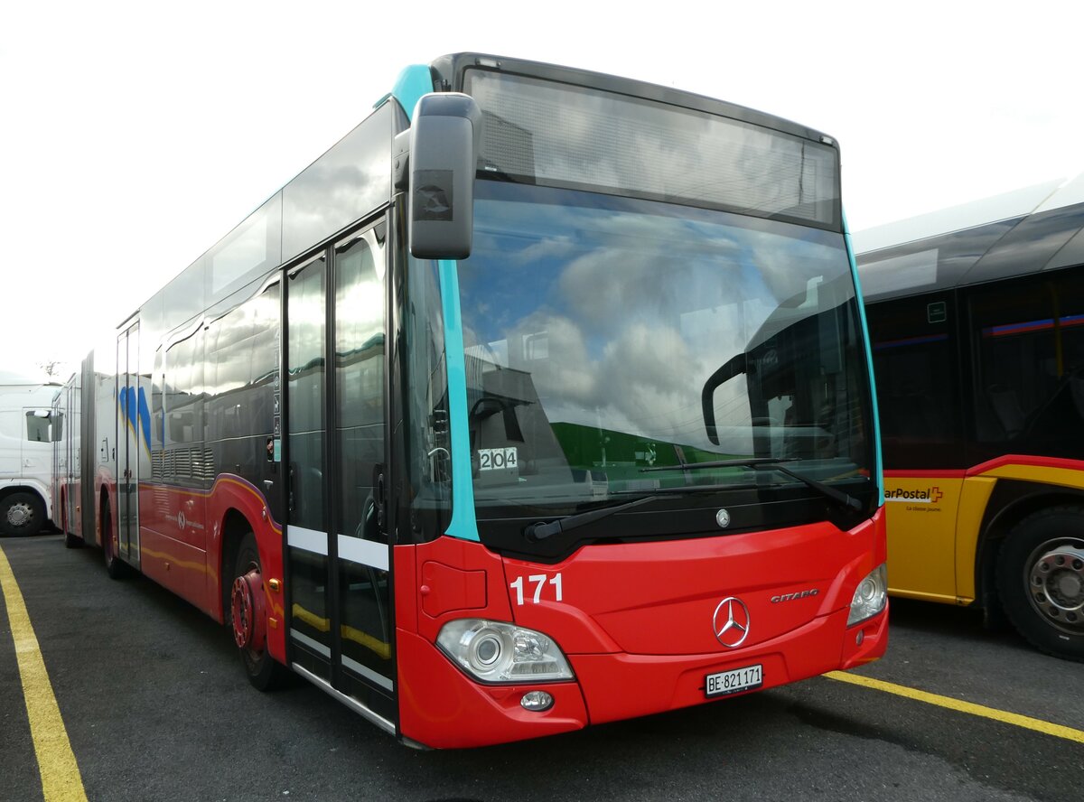 (256'711) - VB Biel - Nr. 171/BE 821'171 - Mercedes am 5. November 2023 in Kerzers, Interbus