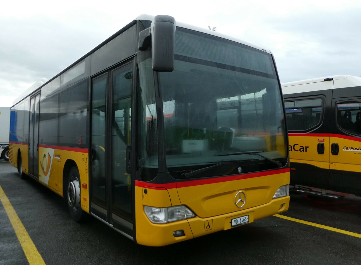 (257'164) - CarPostal Ouest - VD 1465/PID 5004 - Mercedes (ex TPB, S�deilles) am 19. November 2023 in Kerzers, Interbus