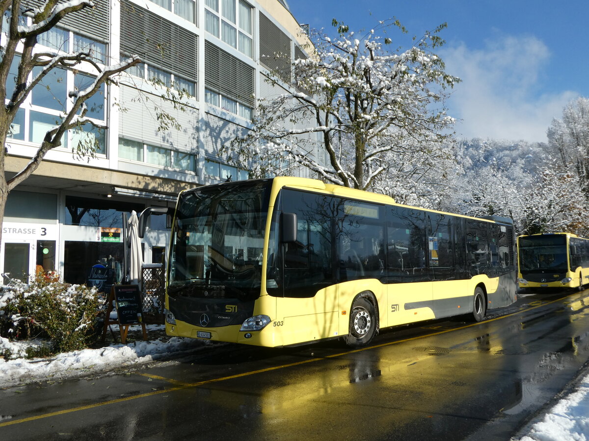 (257'395) - STI Thun - Nr. 503/BE 414'503 - Mercedes am 3. Dezember 2023 bei der Schiffl�ndte Thun