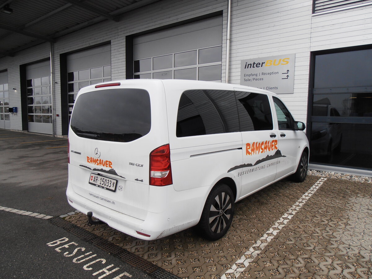 (257'507) - Ramsauer, Herisau - AR 15'033 - Mercedes am 9. Dezember 2023 in Kerzers, Interbus