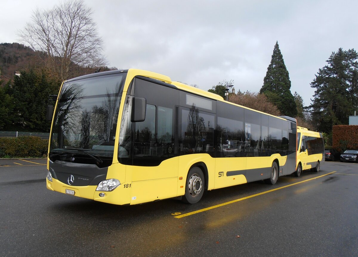 (257'810) - STI Thun - Nr. 181/BE 752'181 - Mercedes am 22. Dezember 2023 bei der Schiffl�ndte Thun