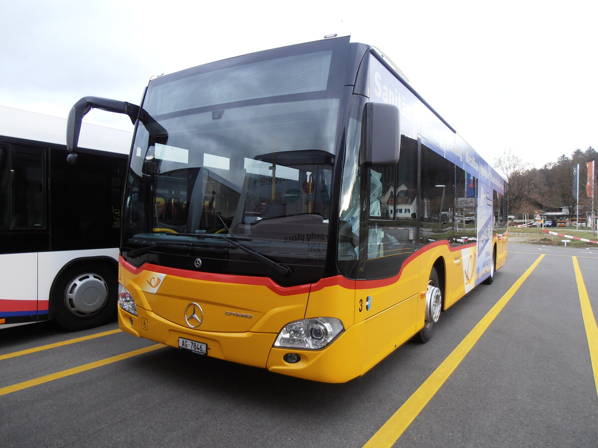 (257'872) - Br�ndli, Elfingen - Nr. 3/AG 7846/PID 11'553 - Mercedes am 23. Dezember 2023 in Winterthur, Daimler Buses