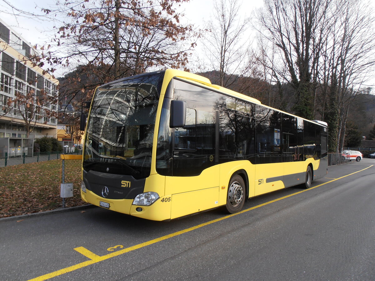 (258'047) - STI Thun - Nr. 405/BE 843'405 - Mercedes am 31. Dezember 2023 bei der Schiffl�ndte Thun