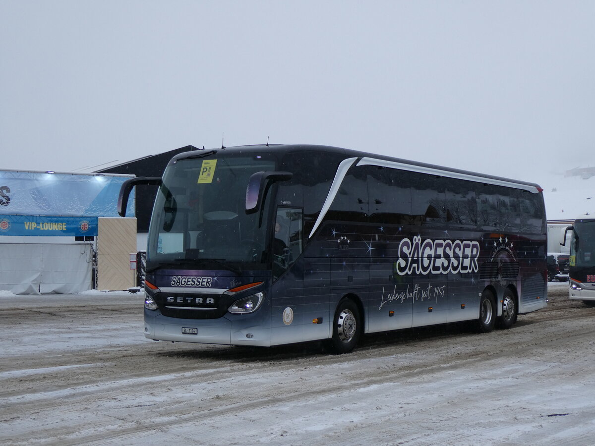 (258'245) - S�gesser, Wintersingen - Nr. 3/BL 7194 - Setra am 6. Januar 2024 in Adelboden, Weltcup