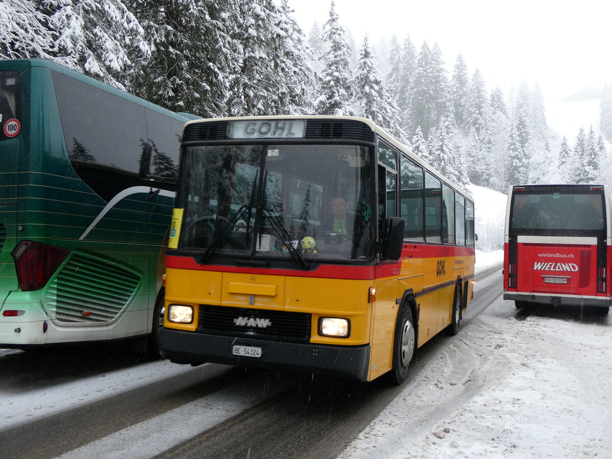 (258'273) - Gohl, Herzogenbuchsee - Nr. 11/BE 54'324 - NAW/Hess (ex Flury, Balm/PID 1653; ex Steiner, Altb�ron Nr. 11) am 6. Januar 2024 in Adelboden, Unter dem Birg