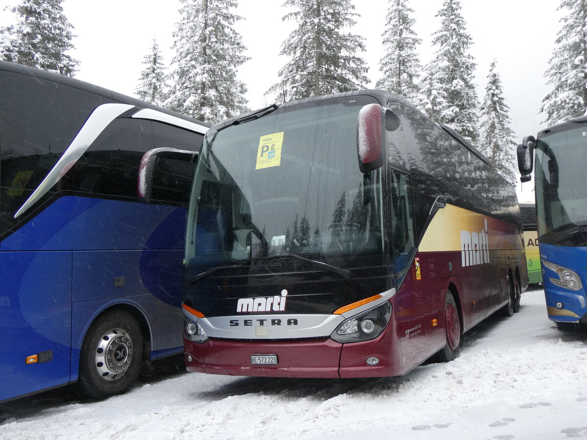 (258'299) - Marti, Kallnach - Nr. 20/BE 572'220 - Setra am 6. Januar 2024 in Adelboden, Unter dem Birg