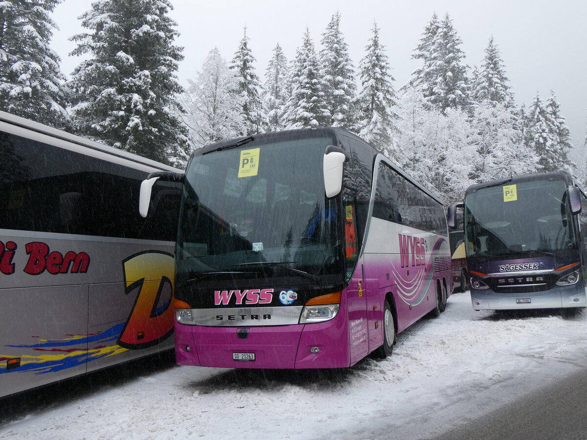 (258'310) - Wyss, Boningen - Nr. 50/SO 21'263 - Setra am 6. Januar 2024 in Adelboden, Unter dem Birg