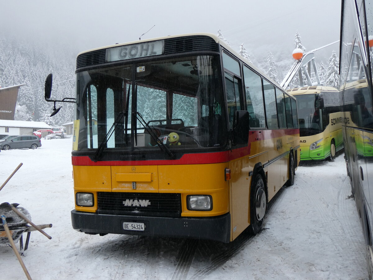 (258'321) - Gohl, Herzogenbuchsee - Nr. 11/BE 54'324 - NAW/Hess (ex Flury, Balm/PID 1653; ex Steiner, Altb�ron Nr. 11) am 6. Januar 2024 in Adelboden, Unter dem Birg