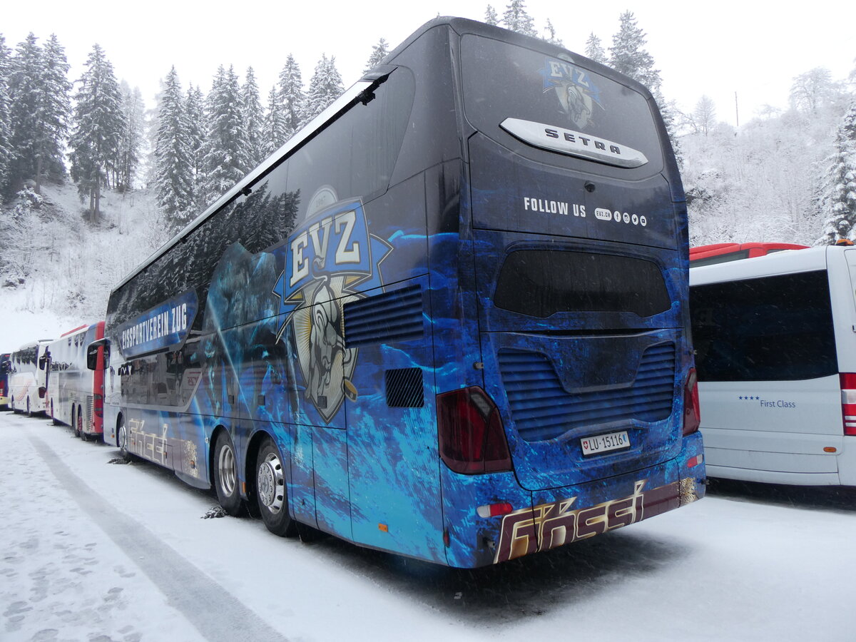 (258'353) - G�ssi, Horw - LU 15'116 - Setra am 6. Januar 2024 in Adelboden, ASB