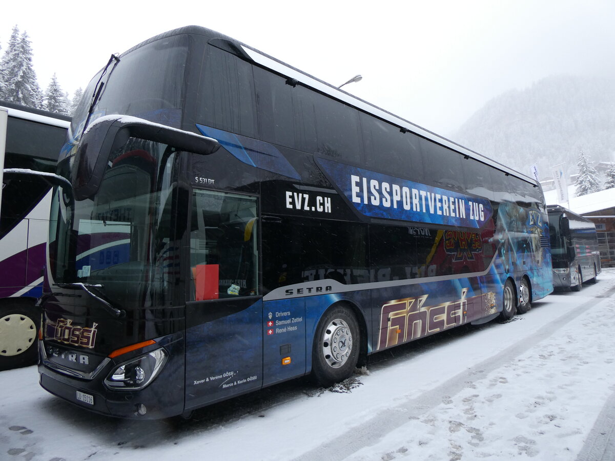 (258'355) - G�ssi, Horw - LU 15'116 - Setra am 6. Januar 2024 in Adelboden, ASB