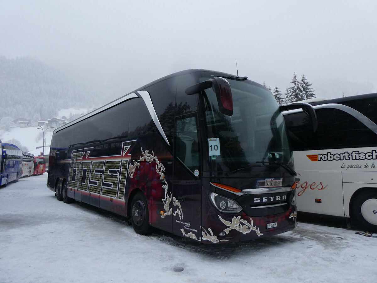 (258'363) - G�ssi, Horw - LU 15'115 - Setra am 6. Januar 2024 in Adelboden, ASB