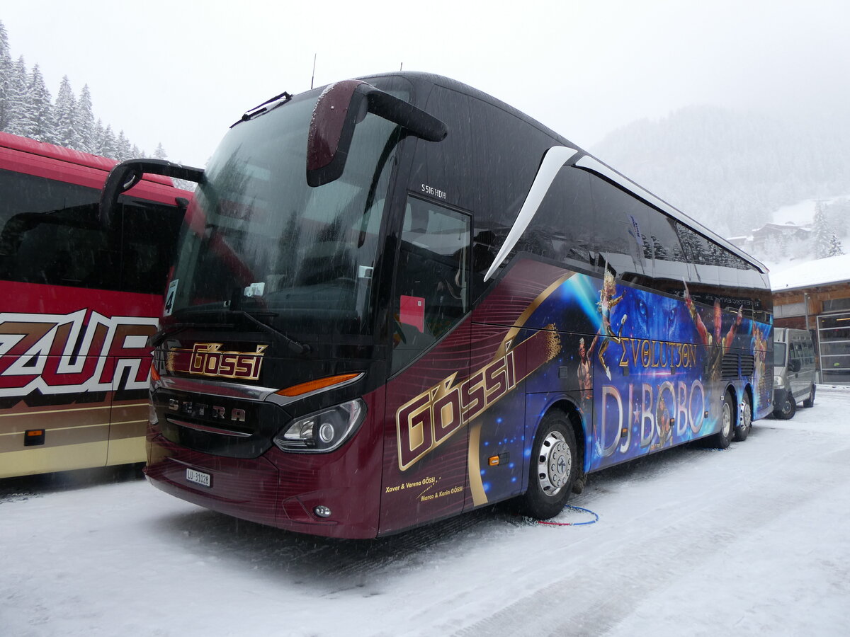(258'376) - G�ssi, Horw - LU 31'028 - Setra am 6. Januar 2024 in Adelboden, ASB