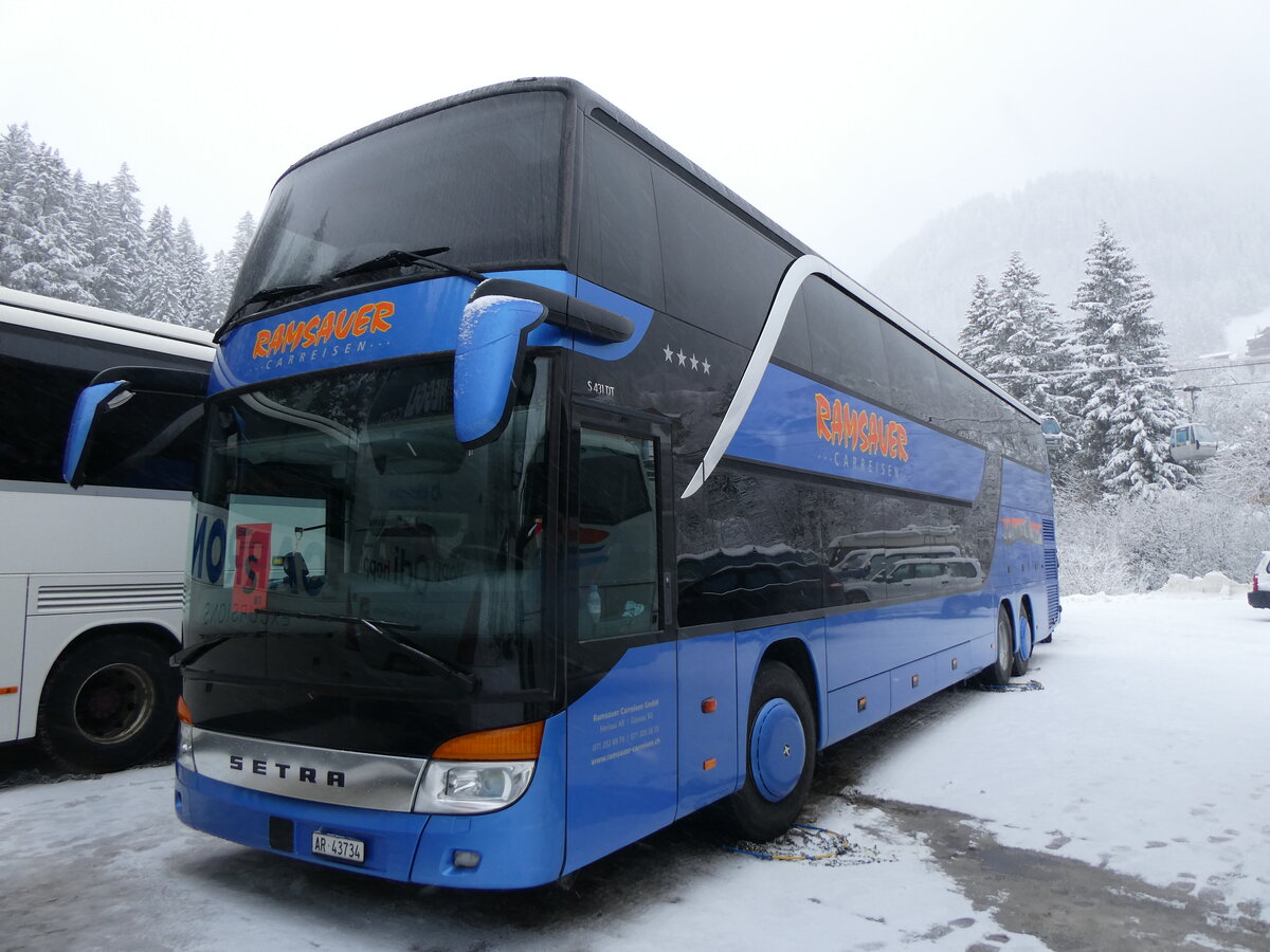 (258'406) - Ramsauer, Herisau - AR 43'734 - Setra am 6. Januar 2024 in Adelboden, ASB