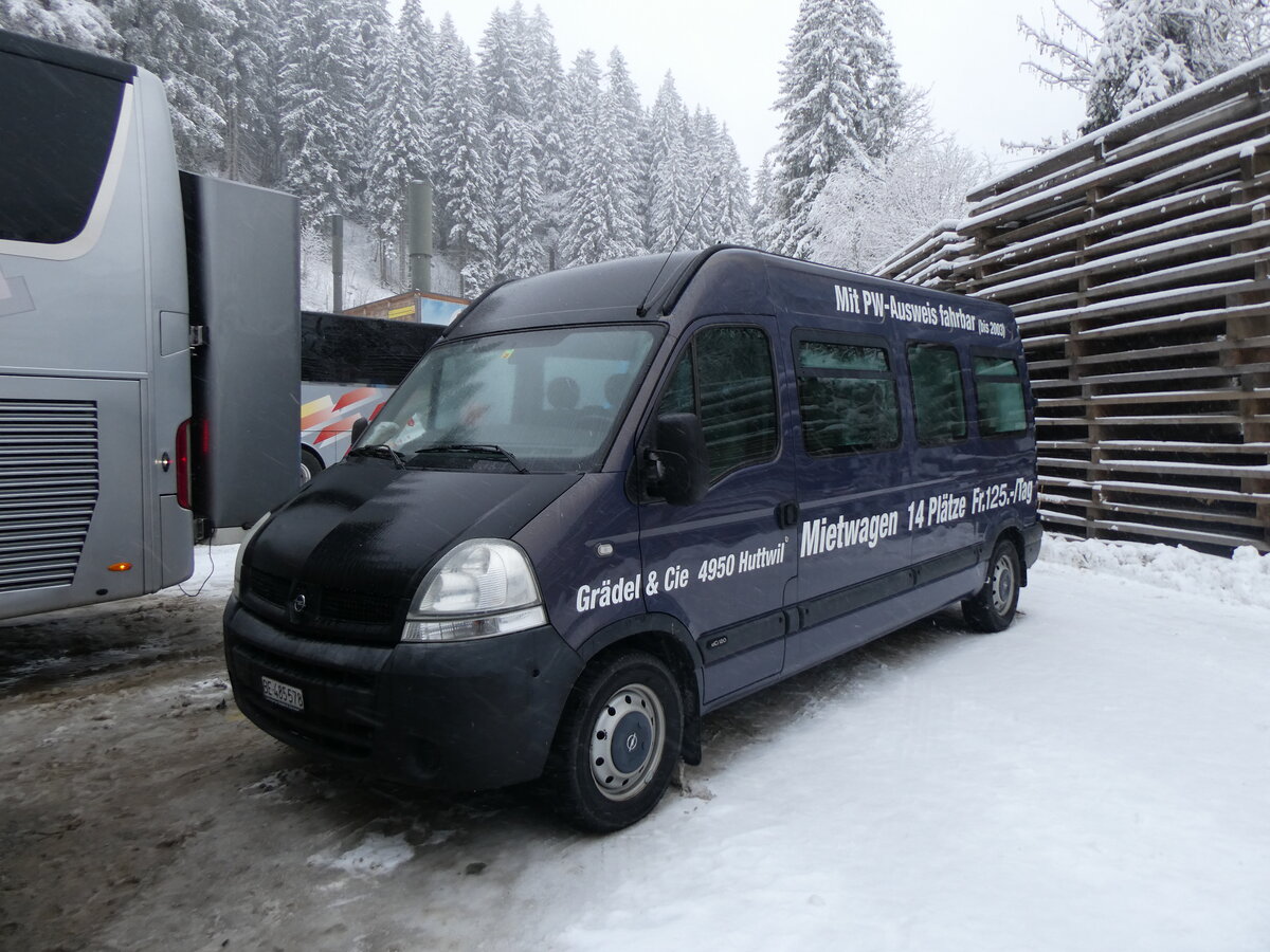 (258'417) - Gr�del, Huttwil - BE 485'578 - Opel am 6. Januar 2024 in Adelboden, ASB