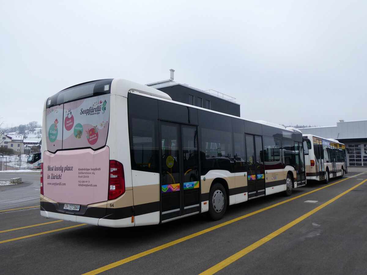 (258'702) - AZZK Zollikon - Nr. 64/ZH 727'164 - Mercedes am 13. Januar 2024 in Winterthur, Daimler Buses