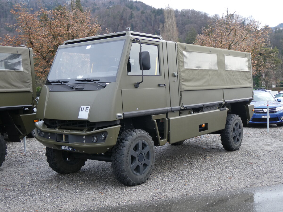 (258'744) - Schweizer Armee - M+55'134 - Bucher-Mowag am 15. Januar 2024 in Thun, Rosenau
