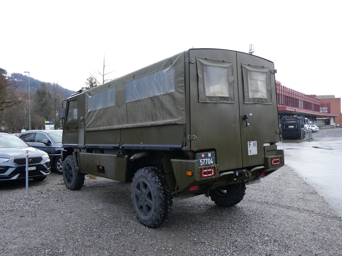 (258'745) - Schweizer Armee - M+57'704 - Bucher-Mowag am 15. Januar 2024 in Thun, Rosenau