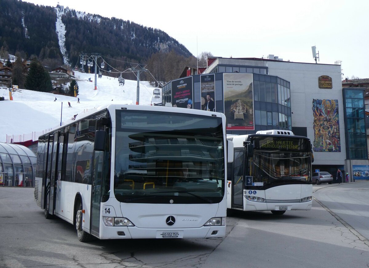 (259'351) - Lathion, Sion - Nr. 14/VS 552'757 - Mercedes (ex SB Schaffhausen Nr. 28) am 16. Februar 2024 in Haute-Nendaz, T�l�cabine