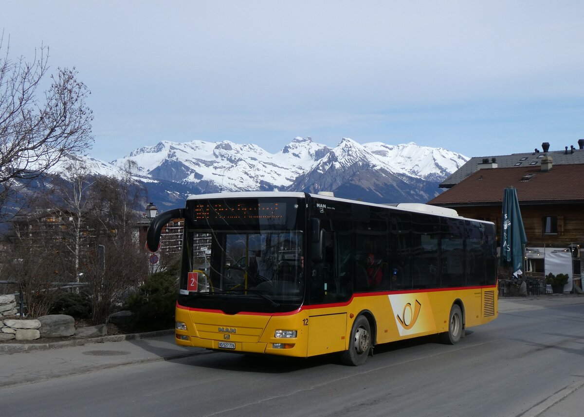 (259'352) - MOB Montreux - Nr. 12/VD 527'776/PID 5268 - MAN/G�ppel am 16. Februar 2024 in Haute-Nendaz, T�l�cabine