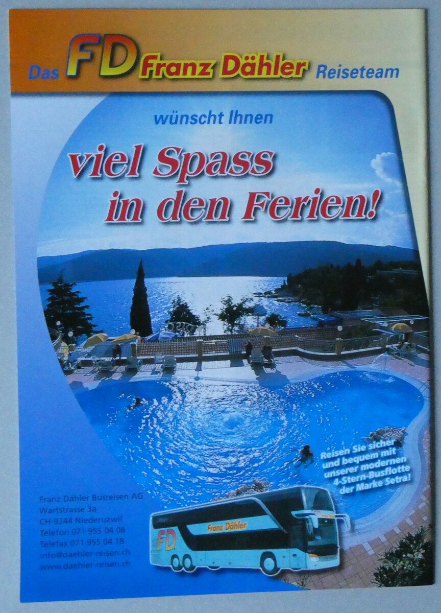 (259'622) - D�hler-Badeferien 2006 am 25. Februar 2024 in Thun (R�ckseite)