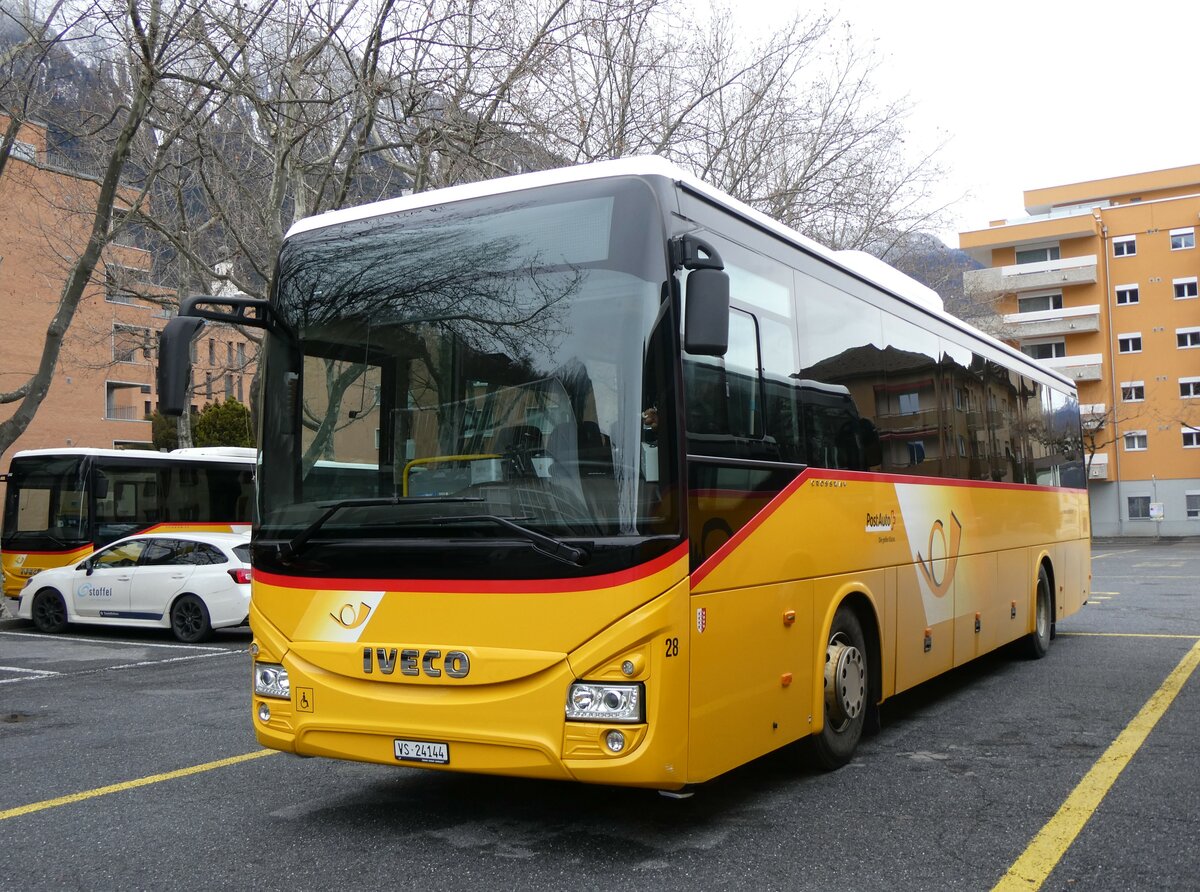 (259'761) - Jaggi, Kippel - Nr. 28/VS 24'144/PID 10'484 - Iveco am 27. Februar 2024 in Brig, Postgarage