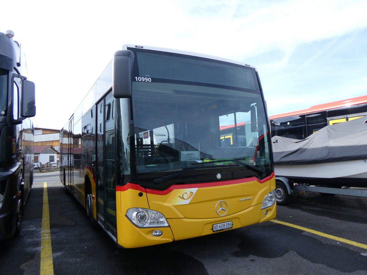 (259'850) - CarPostal Ouest - VD 608'086/PID 10'990 - Mercedes (ex JU 43'870) am 2. M�rz 2024 in Kerzers, Interbus