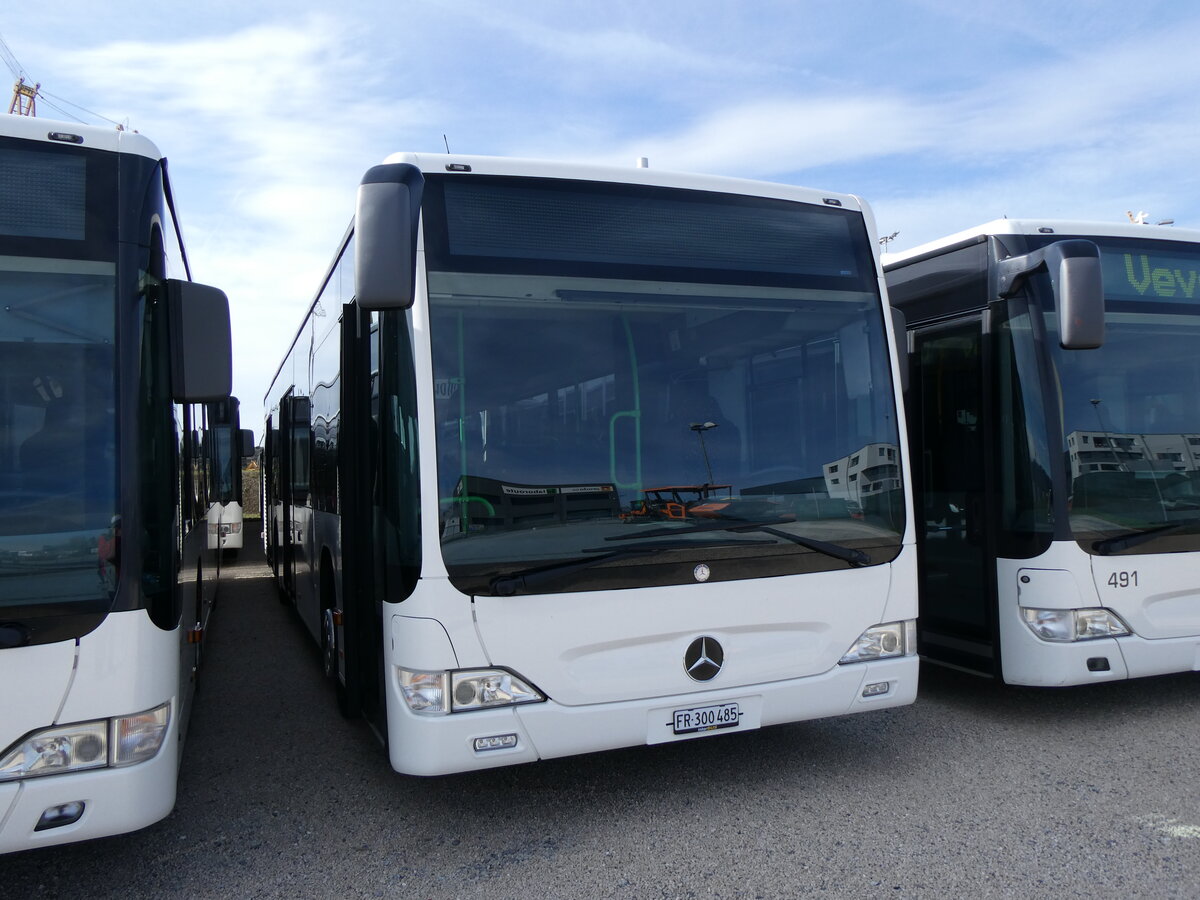 (259'872) - Intertours, Domdidier - Nr. 485/FR 300'485 - Mercedes (ex TPL Lugano Nr. 303) am 2. M�rz 2024 in Domdidier, Garage