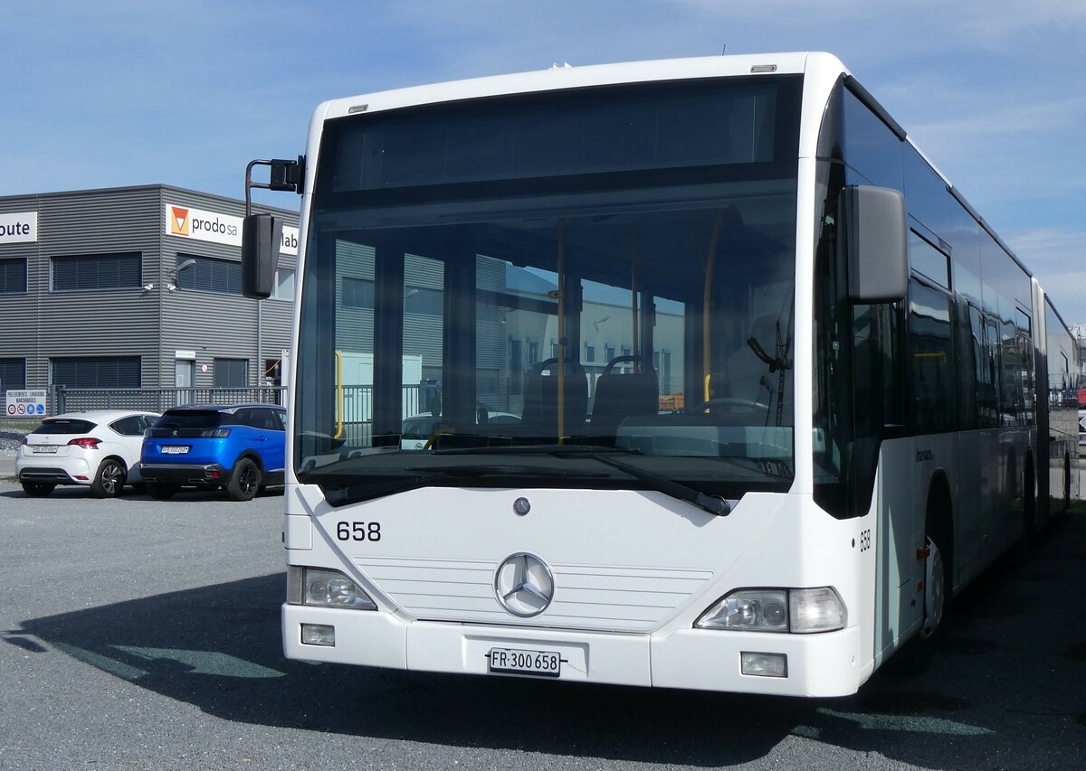 (259'878) - Intertours, Domdidier - Nr. 658/FR 300'658 - Mercedes (ex Nr. 206; ex VZO Gr�ningen Nr. 51) am 2. M�rz 2024 in Domdidier, Garage