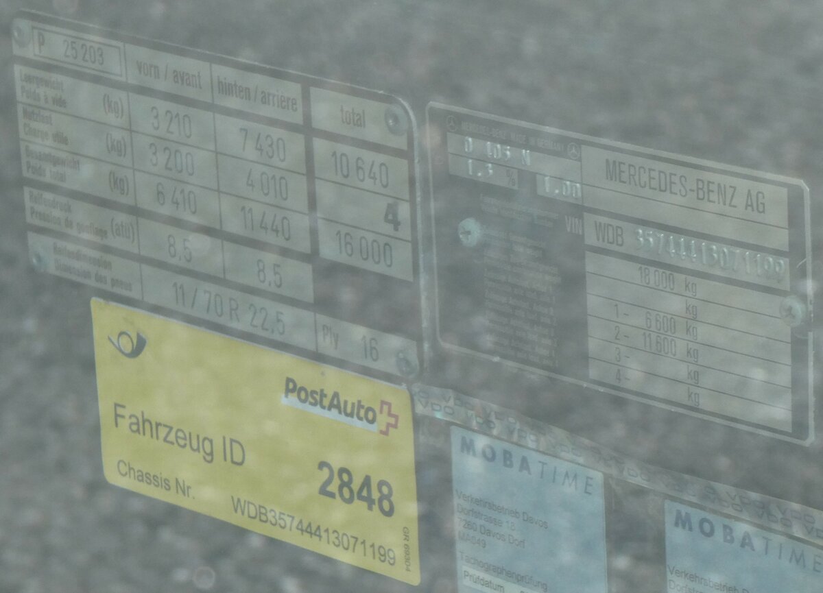 (259'887) - Typenschild - P 25'203 - am 2. M�rz 2024 in Faoug, MS Carrosserie