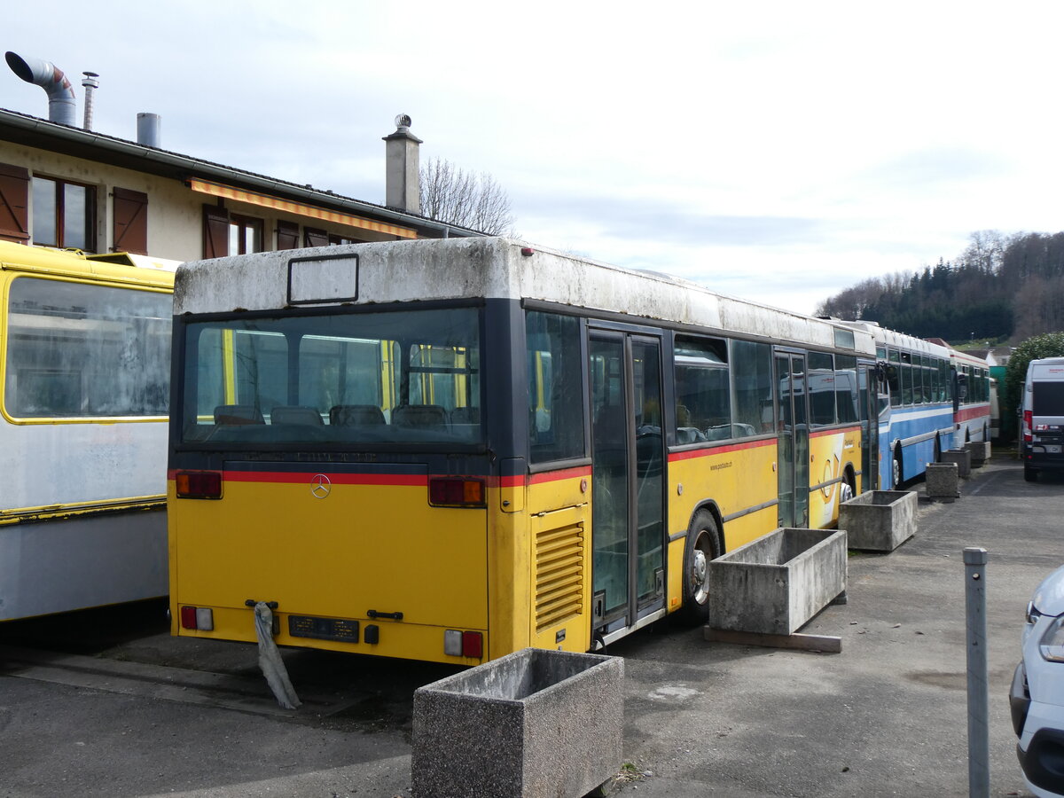 (259'889) - PostAuto Graub�nden (R�trobus) - (GR 168'850)/PID 2848 - Mercedes (ex Vogt, Serneus Nr. 4; ex PostAuto Graub�nden GR 102'387; ex P 25'203) am 2. M�rz 2024 in Faoug, MS Carrosserie