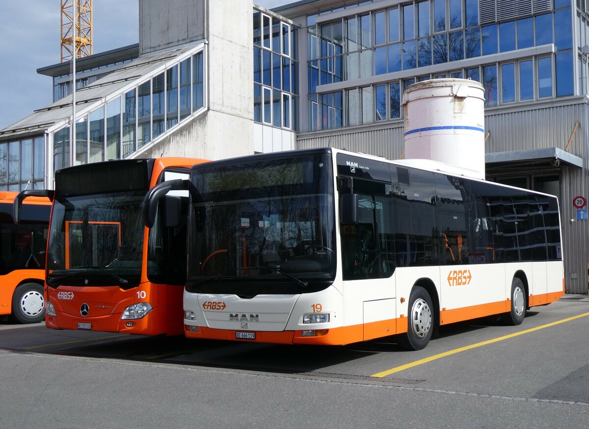 (259'922) - RBS Worblaufen - Nr. 19/BE 666'119 - MAN am 3. M�rz 2024 in Worblaufen, Garage