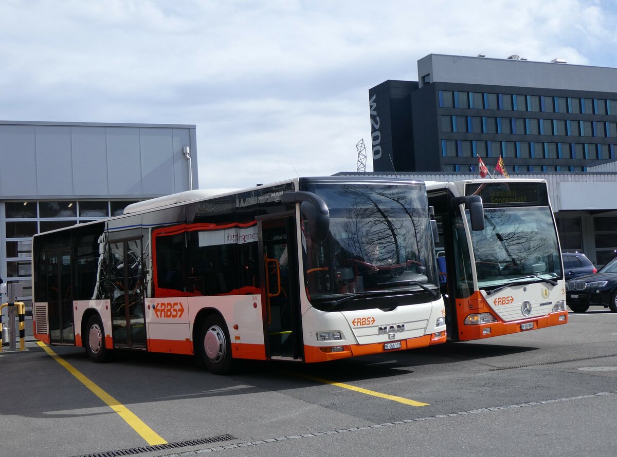 (259'933) - RBS Worblaufen - Nr. 19/BE 666'119 - MAN am 3. M�rz 2024 in Worblaufen, Garage