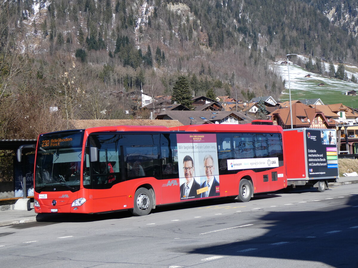 (260'194) - AFA Adelboden - Nr. 27/BE 26'773 - Mercedes am 8. M�rz 2024 beim Bahnhof Frutigen