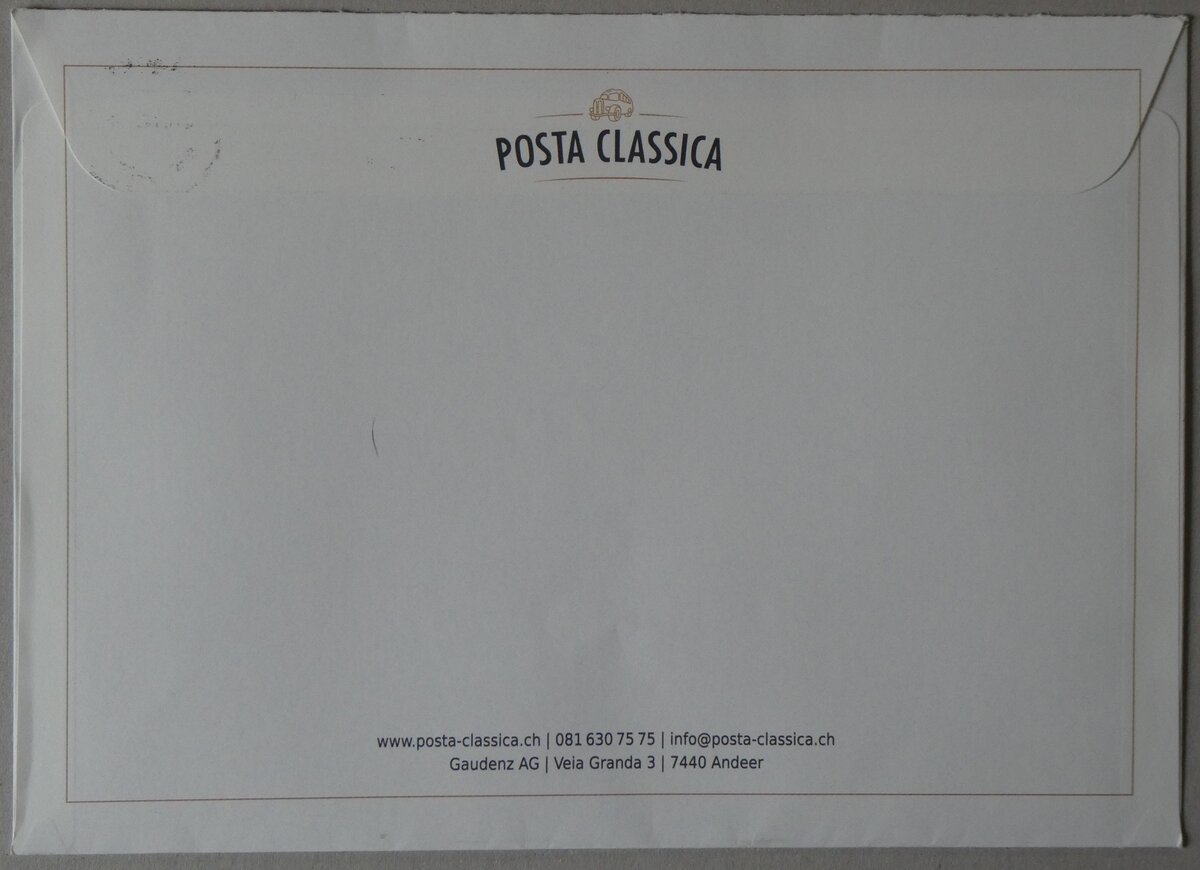 (260'198) - Posta Classica-Briefumschlag vom 6. M�rz 2024 am 8. M�rz 2024 in Thun (R�ckseite)