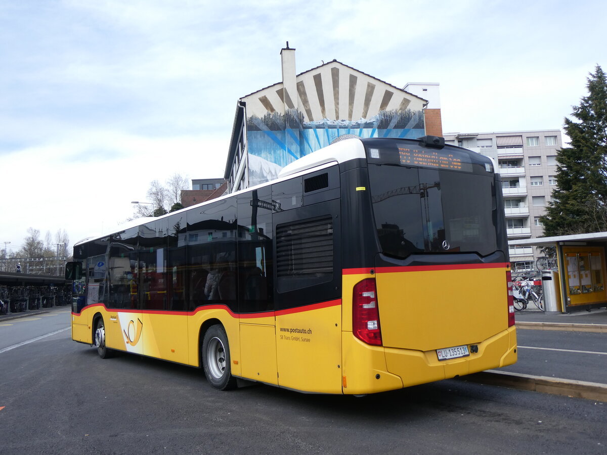 (260'226) - SB Trans, Sursee - Nr. 40/LU 135'513/PID 11'606 - Mercedes am 9. M�rz 2024 beim Bahnhof Sursee