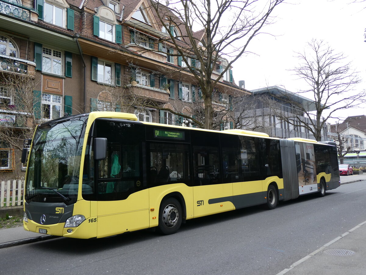 (260'241) - STI Thun - Nr. 165/BE 752'165 - Mercedes am 10. M�rz 2024 beim Bahnhof Thun (Kante X)