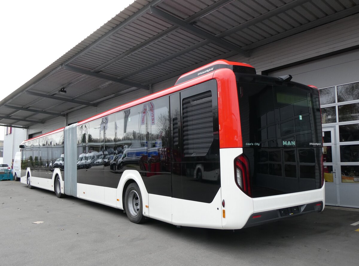 (260'427) - Twerenbold, Basel - Nr. 313 - MAN am 17. M�rz 2024 in Kerzers, Interbus