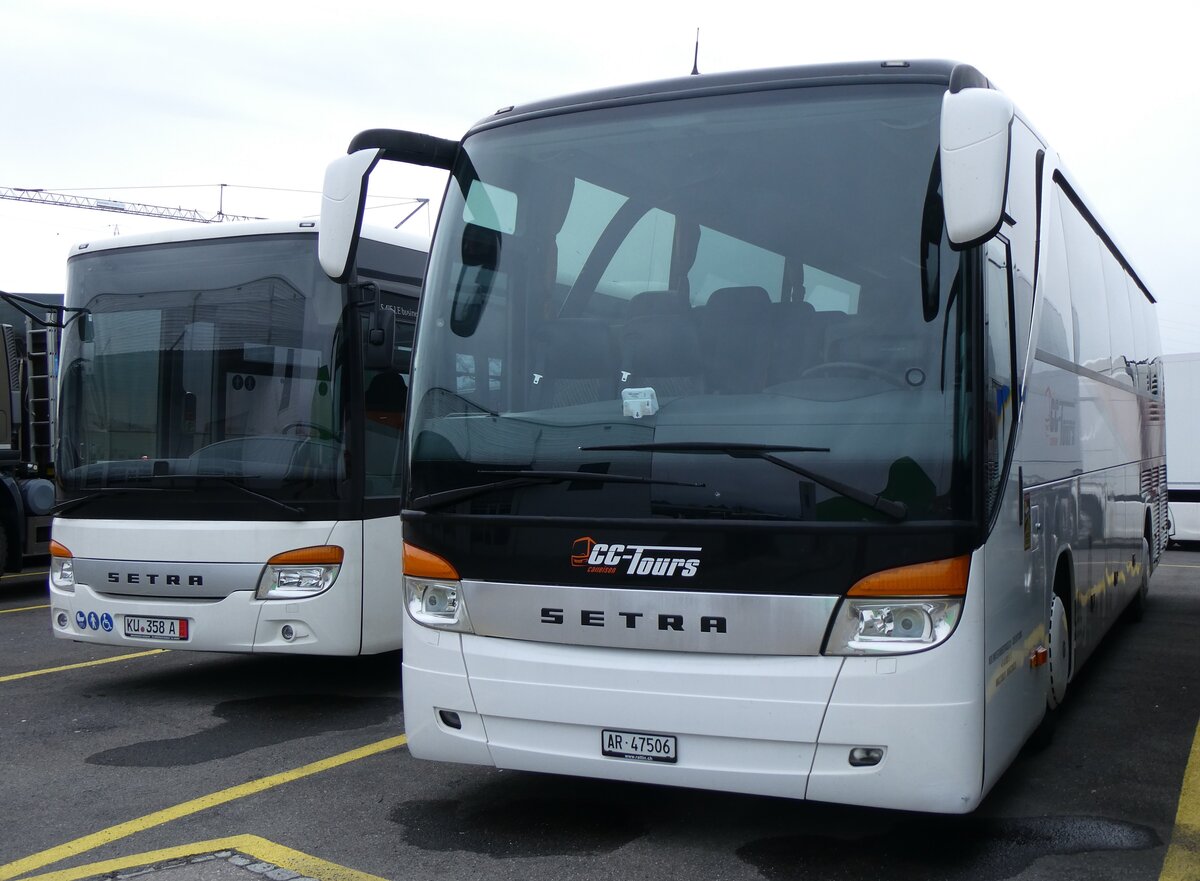 (260'433) - CC-Tours, Effretikon - AR 47'506 - Setra am 17. M�rz 2024 in Kerzers, Interbus