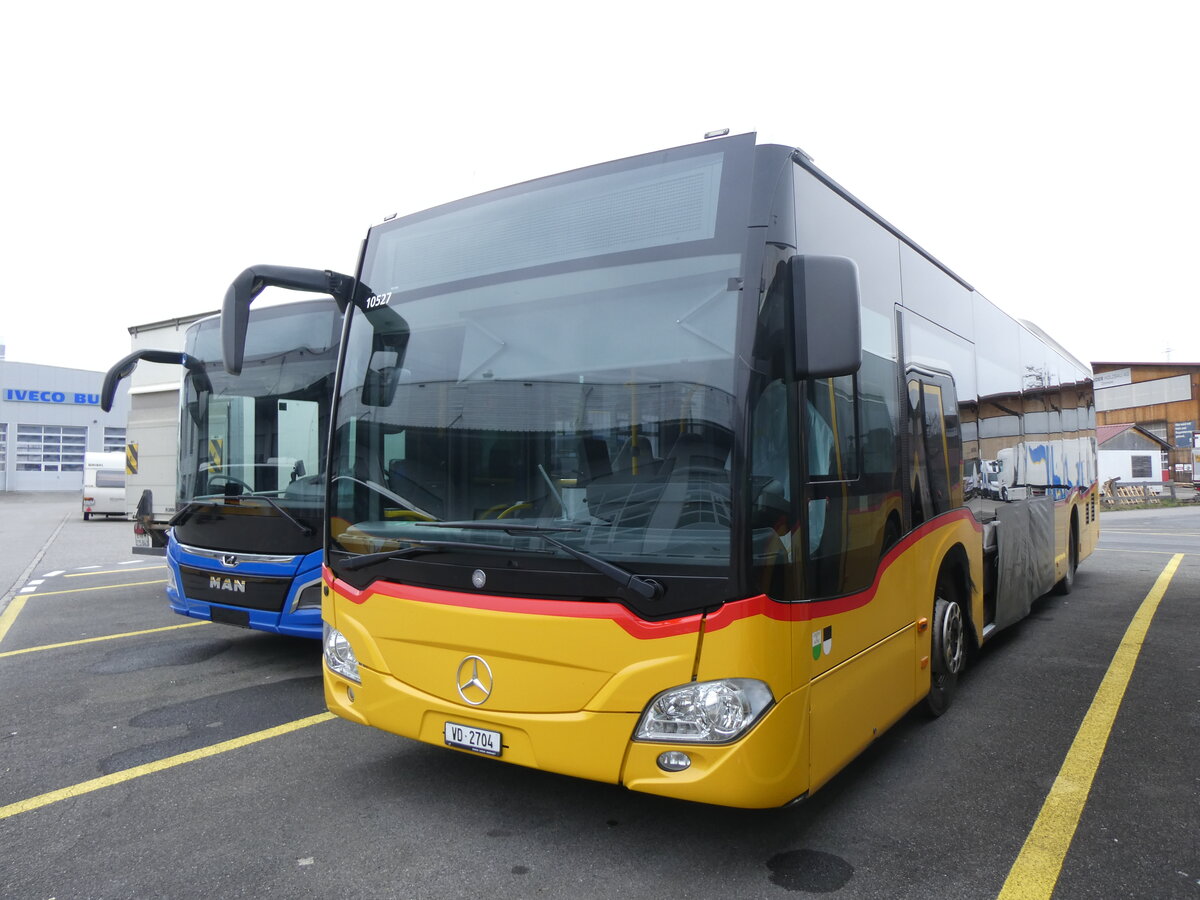 (260'447) - CarPostal Ouest - VD 2704/PID 10'527 - Mercedes (ex TPB, S�deilles) am 17. M�rz 2024 in Kerzers, Interbus