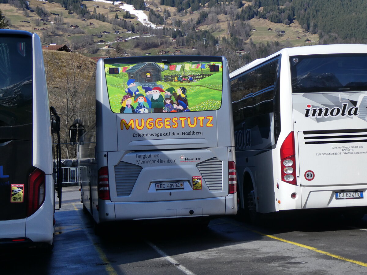 (260'493) - Feuz, Innertkirchen BE 40'934 - Mercedes am 19. M�rz 2024 in Grindelwald, Grund