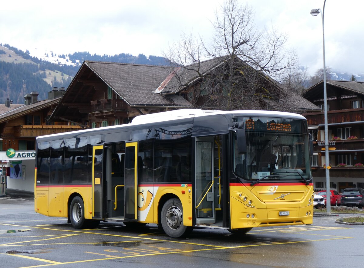 (260'597) - K�bli, Gstaad - BE 308'737/PID 11'458 - Volvo am 21. M�rz 2024 beim Bahnhof Gstaad