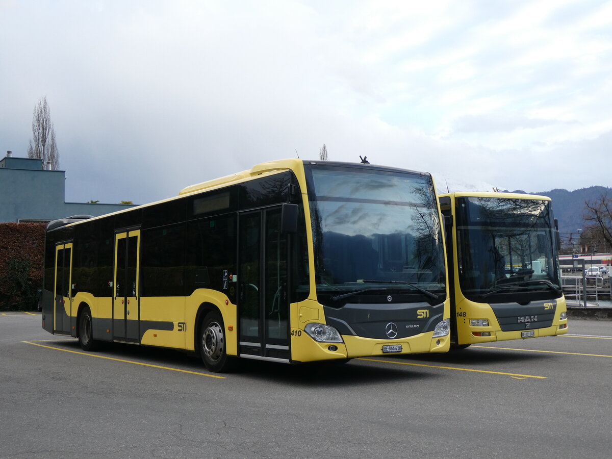 (260'628) - STI Thun - Nr. 410/BE 866'410 - Mercedes am 23. M�rz 2024 bei der Schiffl�ndte Thun