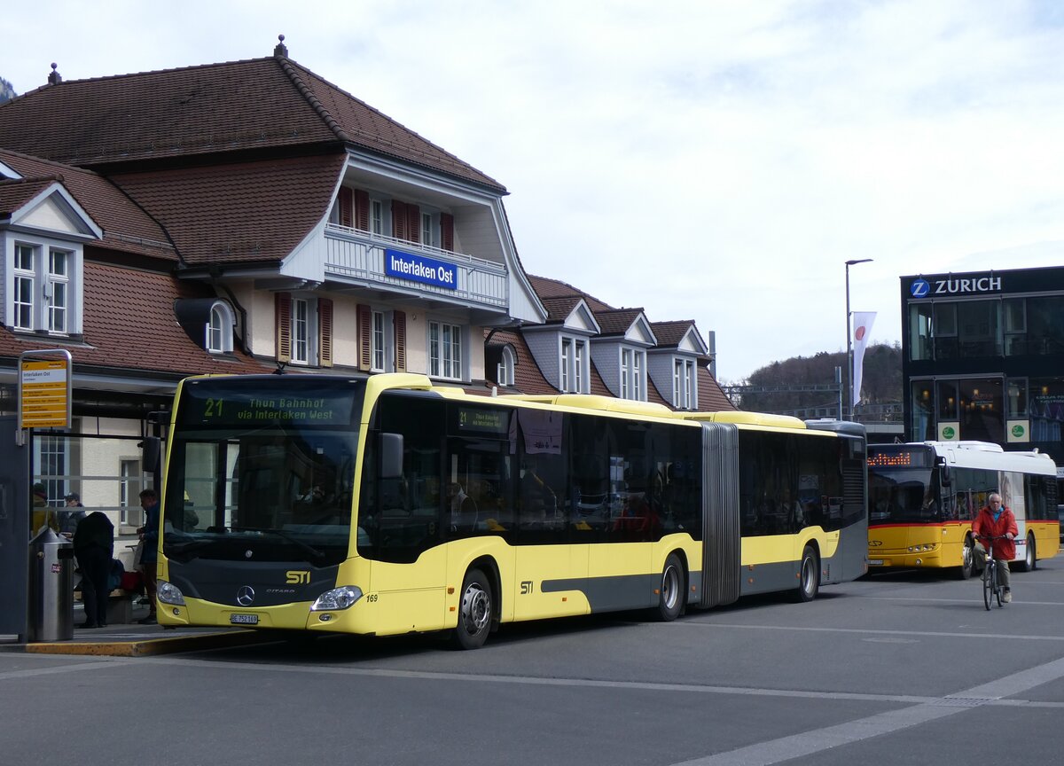 (260'698) - STI Thun - Nr. 169/BE 752'169 - Mercedes am 26. M�rz 2024 beim Bahnhof Interlaken Ost