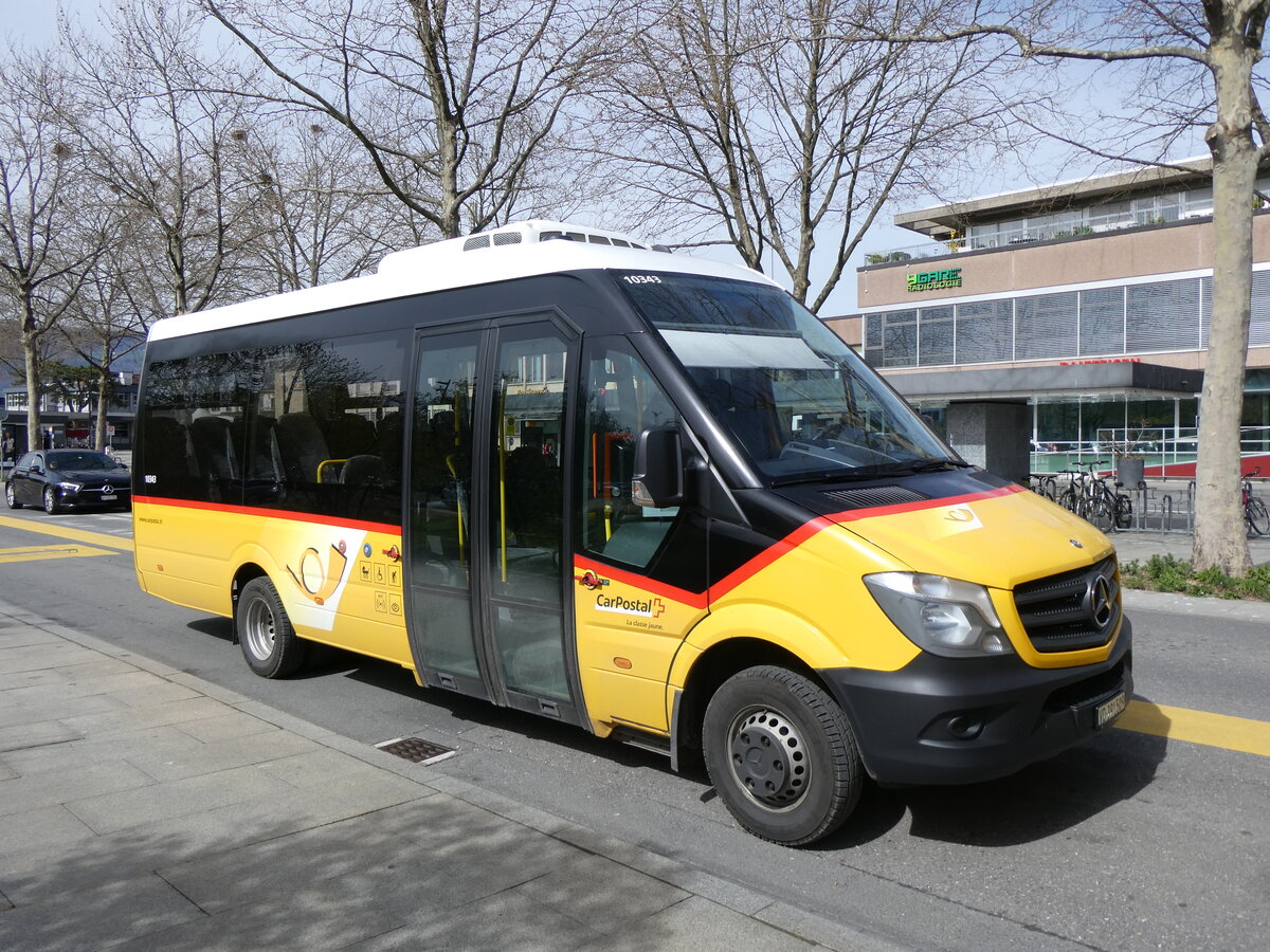 (260'806) - CarPostal Ouest - VD 391'509/PID 10'343 - Mercedes (ex JU 47'549; ex Nr. 2) am 29. M�rz 2024 beim Bahnhof Yverdon