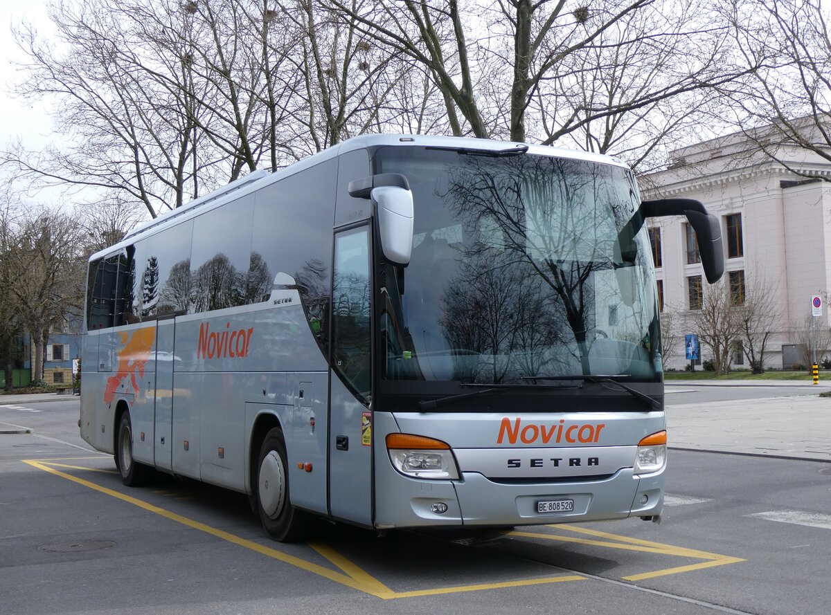 (260'852) - Novicar, Reconvilier - BE 808'520 - Setra am 29. M�rz 2024 beim Bahnhof Yverdon