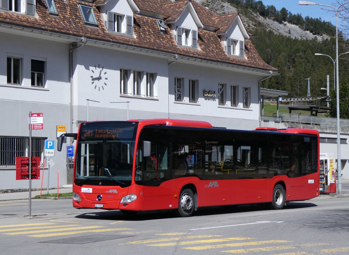 (261'005) - AFA Adelboden - Nr. 92/BE 19'692 - Mercedes am 5. April 2024 beim Bahnhof Kandersteg