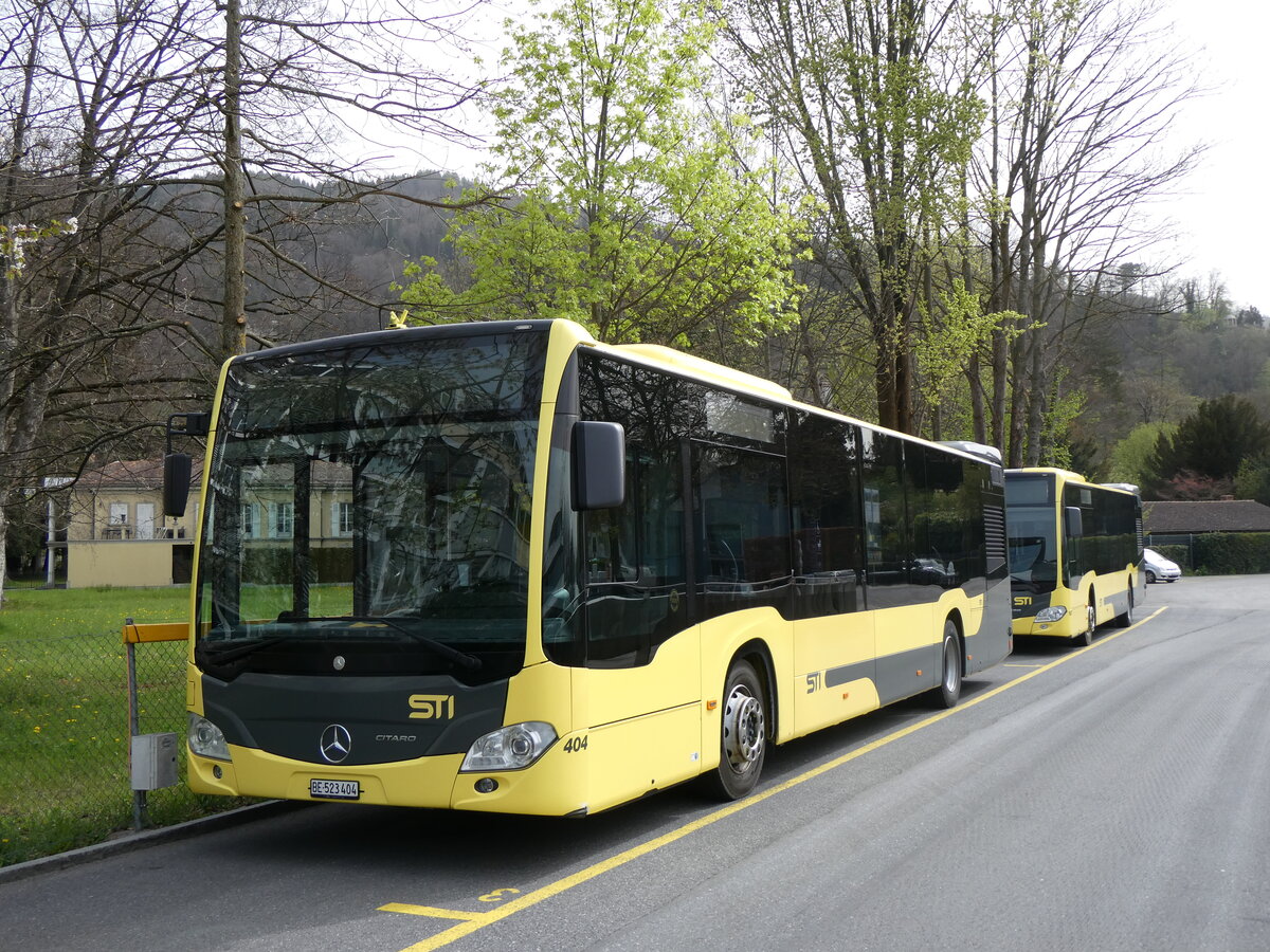 (261'083) - STI Thun - Nr. 404/BE 523'404 - Mercedes am 8. April 2024 bei der Schiffl�ndte Thun