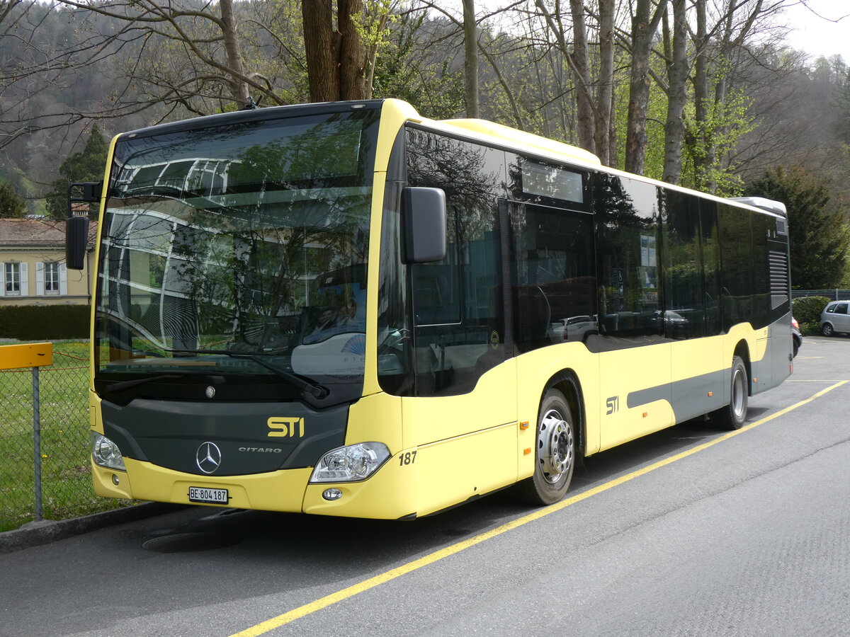 (261'084) - STI Thun - Nr. 187/BE 804'187 - Mercedes am 8. April 2024 bei der Schiffl�ndte Thun