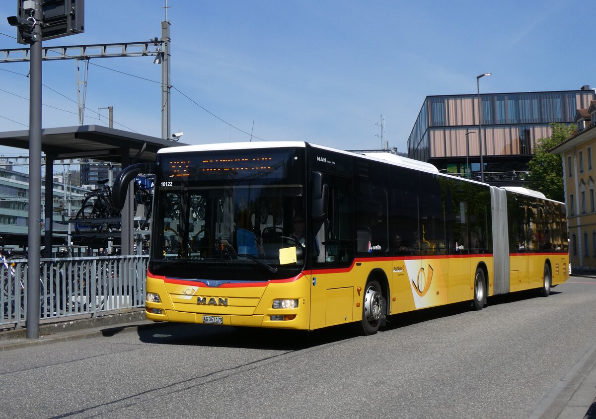 (261'173) - Wicki, Zufikon - AG 363'179/PID 10'122 - MAN am 12. April 2024 beim Bahnhof Baden